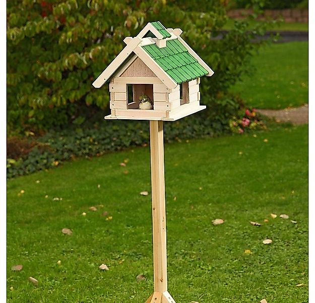 Melko Vogelhaus Vogelfutterhaus Vogelhaus Vogelhäuschen 44cm aus Holz Grün günstig online kaufen