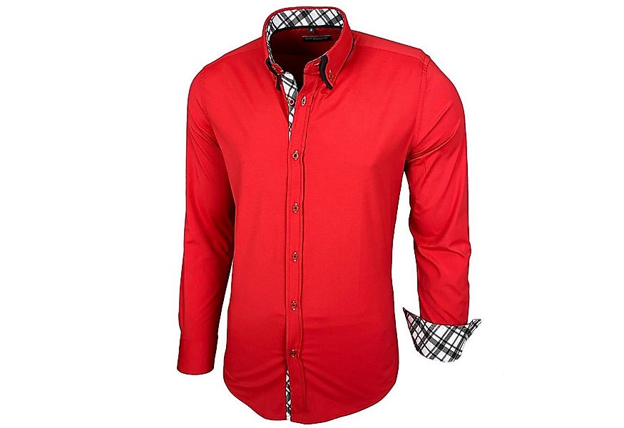 Baxboy Langarmhemd Baxboy Herren Hemd Kentkragen Hemden Slim Fit Anzug Kont günstig online kaufen