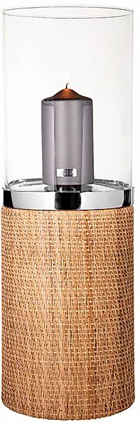 Fink Windlicht "CATANIA" aus Edelstahl, Glas und Rattan günstig online kaufen