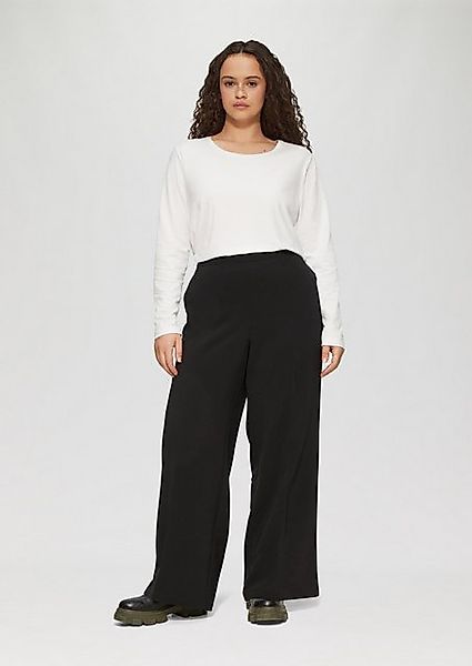 s.Oliver Stoffhose Wide-Leg-Hose mit elastischem Bund Gummizug günstig online kaufen