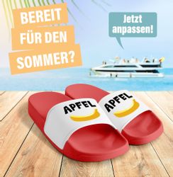 MoonWorks Moonworks® Badeschlappen mit Apfel-Banane Motiv günstig online kaufen