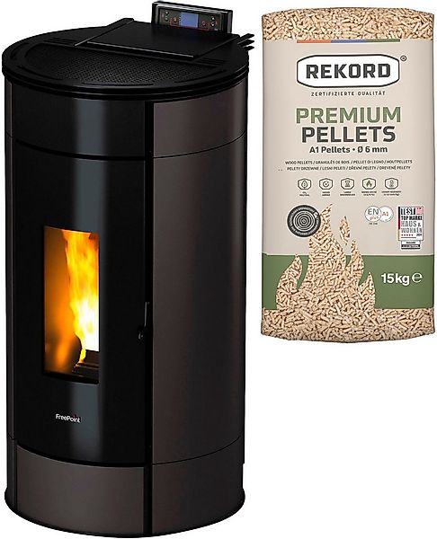 Freepoint Pelletofen Globe airtight, 11 kW, Zeitbrand, 352 W, 230 V günstig online kaufen