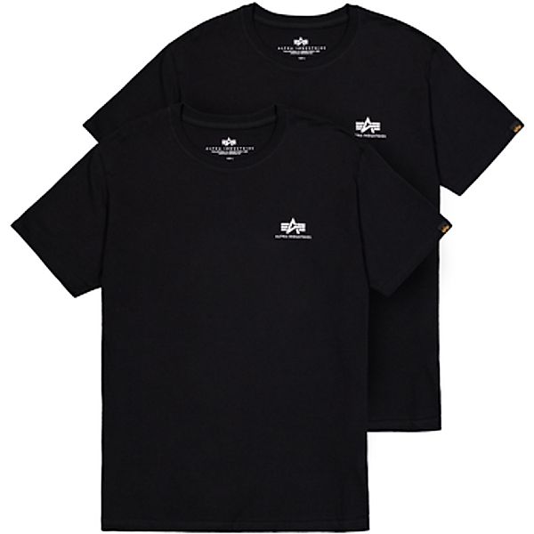 Alpha  T-Shirt Basic T Small Logo 2 Pack - black günstig online kaufen