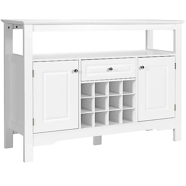 Costway Sideboard Weiß 116 x 40 x 82 cm Türen Schubladen günstig online kaufen