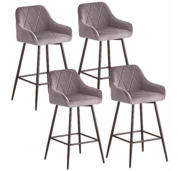 JYMTOM Barhocker Barstuhl mit Armlehne Gepolsterter Tresenhocker Bistrohock günstig online kaufen