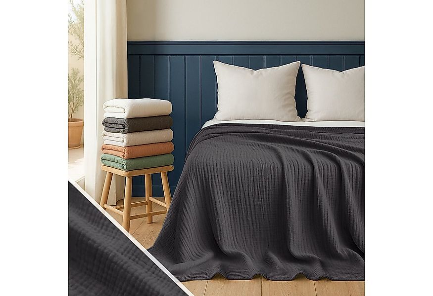 Blumtal Tagesdecke Tagesdecke Baumwolle - Musselin Decke Oeko-TEX zert. - B günstig online kaufen