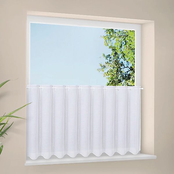 Gerster Scheibengardine "Delia" Durchzuglöcher 1 Stk. tlg. Unifarbener Pann günstig online kaufen