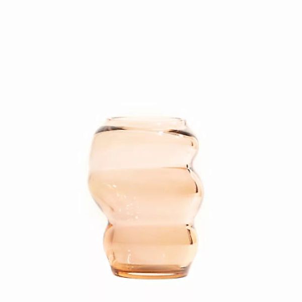 Vase Muse Small glas rosa orange / Böhmisches Kristallglas - Ø 8 x H 13 cm günstig online kaufen