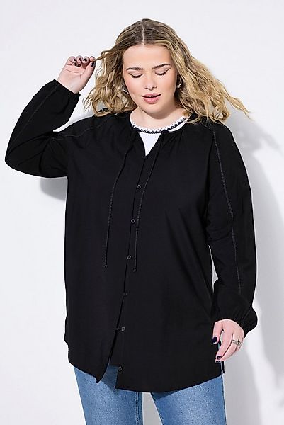 Studio Untold Satinbluse Bluse A-Line Flecht-Details günstig online kaufen