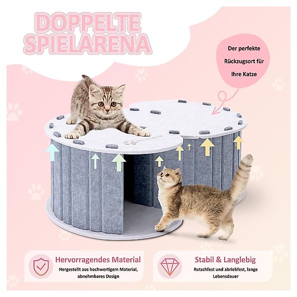 Beaface Tier-Intelligenzspielzeug S-förmiger Katzentunnel, Filz Haustier günstig online kaufen