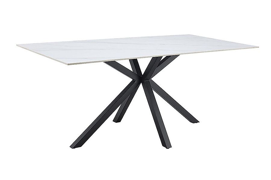 riess-ambiente Esstisch GALAXIE 160cm weiß/schwarz – Keramik, Metallgestell günstig online kaufen