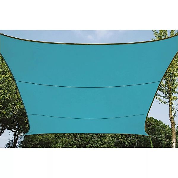 Perel Viereck-Sonnensegel 360 cm x 360 cm Blau günstig online kaufen