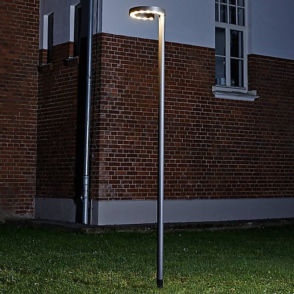 Lucande LED-Außenleuchte Jannis, anthrazit, Metall, 200cm günstig online kaufen