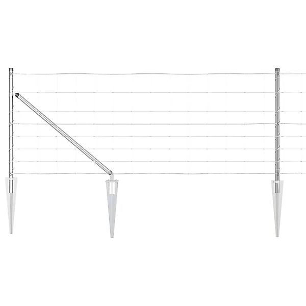 vidaXL Zaunpfosten Galvanisiert 25 x 0,8 m Stahl 3351419 günstig online kaufen