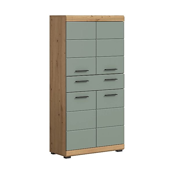 Midischrank 74 cm x 141 cm x 31 cm Front Salbei FSC® günstig online kaufen