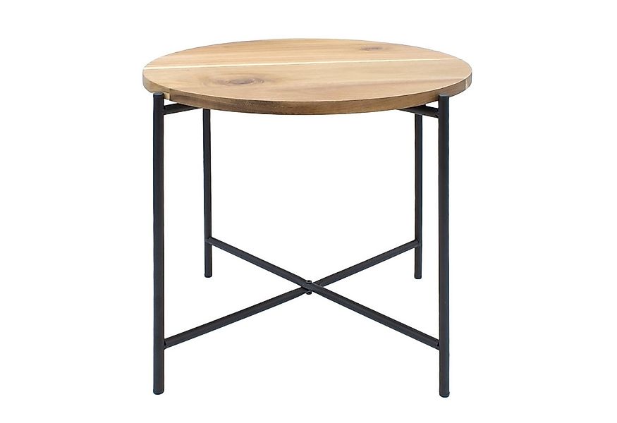 Spetebo Beistelltisch mit Akazien Tischplatte (Couchtisch, 1-St., mit Holz günstig online kaufen
