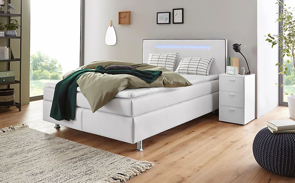 COLLECTION AB Boxspringbett, inkl. LED-Beleuchtung, Topper und Kissen günstig online kaufen