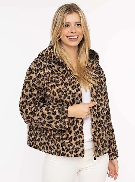 Zwillingsherz Kurzjacke ""Fur"", Kapuze, Reißverschluss, Seitliche Taschen günstig online kaufen