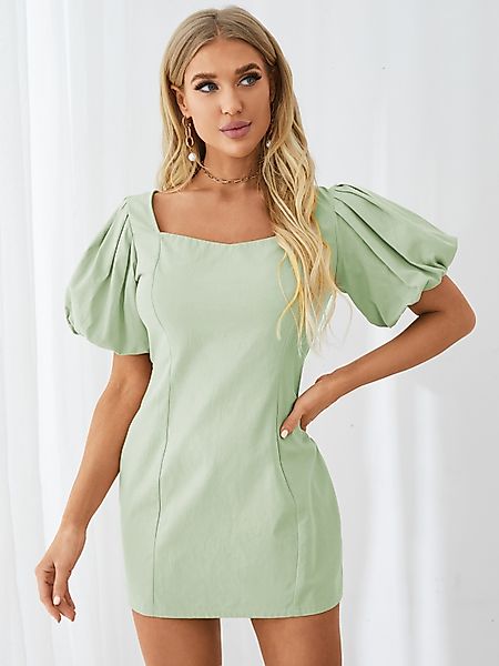 YOINS Puffärmel mit quadratischem Hals Mini Kleid günstig online kaufen