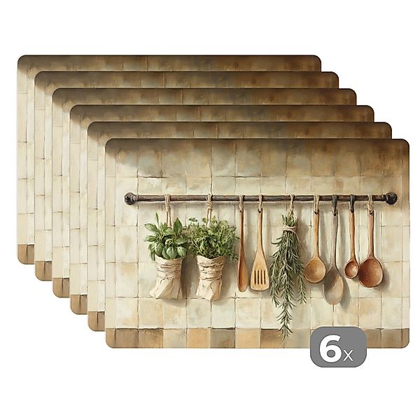 MuchoWow Platzset Holz - Küchengeräte - günstig online kaufen