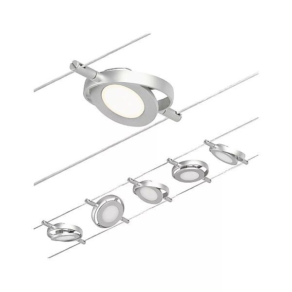 Paulmann Wire RoundMac LED-Seilsystem, 5-fl. chrom günstig online kaufen