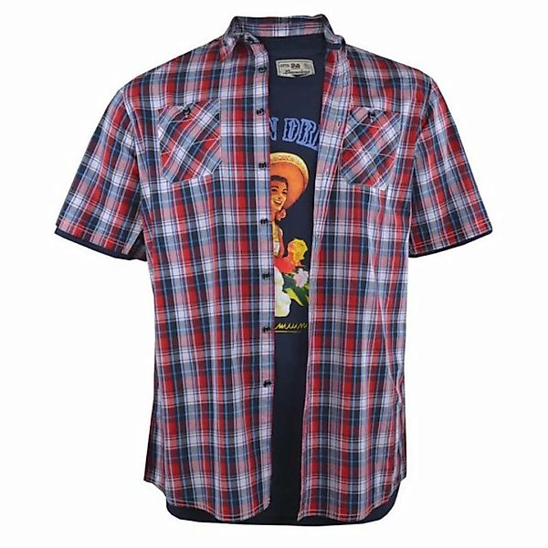 Duke Clothing Karohemd XXL Duke Hemd und T-Shirt Set kariert - extra Länge günstig online kaufen