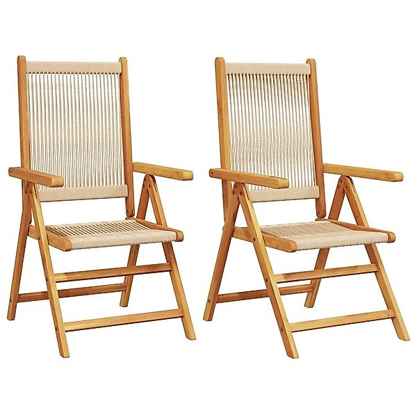 vidaXL Gartenstuhl Gartenstühle 2 Stk. Beige günstig online kaufen