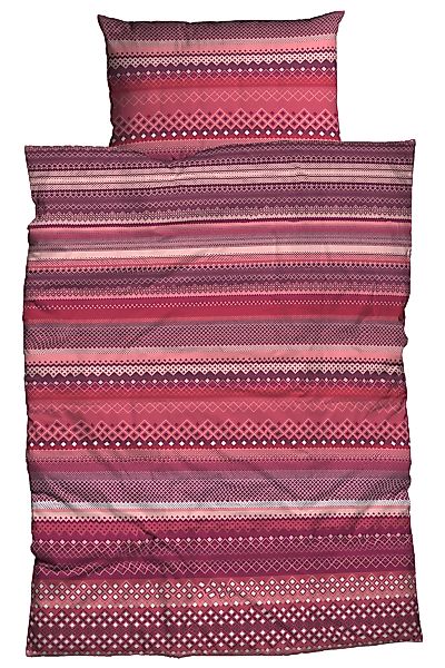 CASATEX Bettwäsche "Alfredo" 2 Stk. tlg. Streifendesign günstig online kaufen