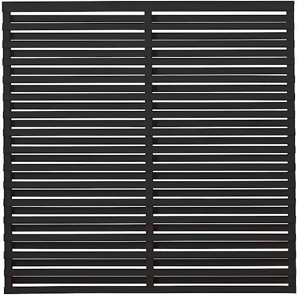 Sichtschutzzaun Osaka Nadelholz Schwarz 180 cm x 180 cm günstig online kaufen