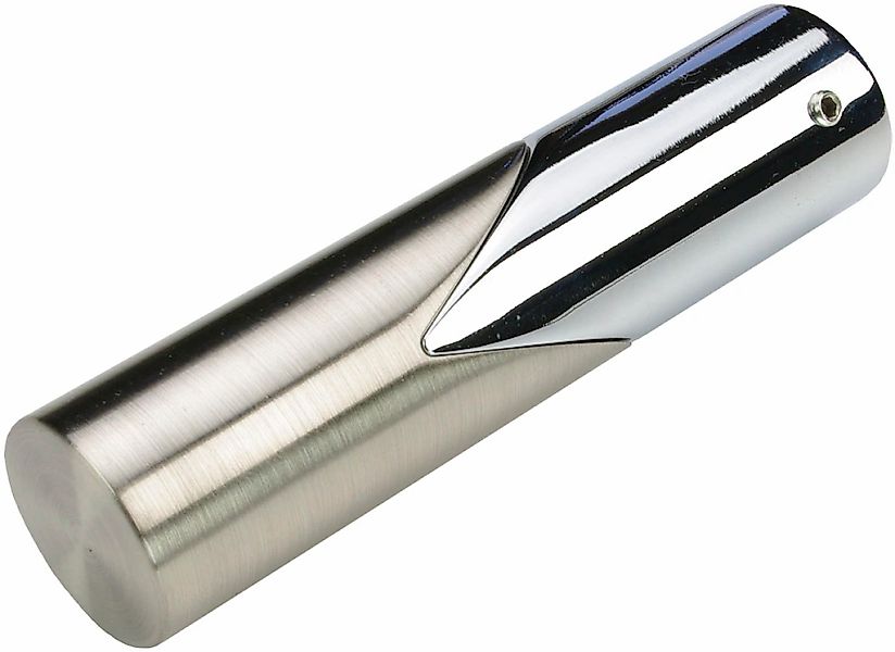 Liedeco Gardinenstangen-Endstück "Endstück, Endknopf edelstahl-optik "Franc günstig online kaufen