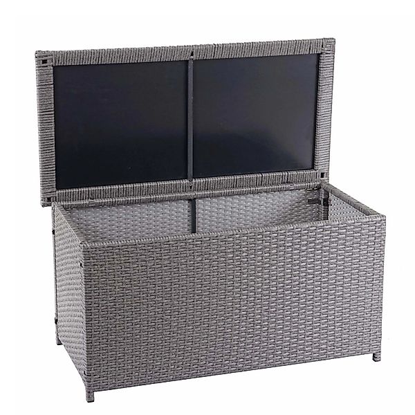 Proregal Poly-Rattan Kissenbox HxBxT 51x115x59cm Basic Grau 250L Gartentruh günstig online kaufen