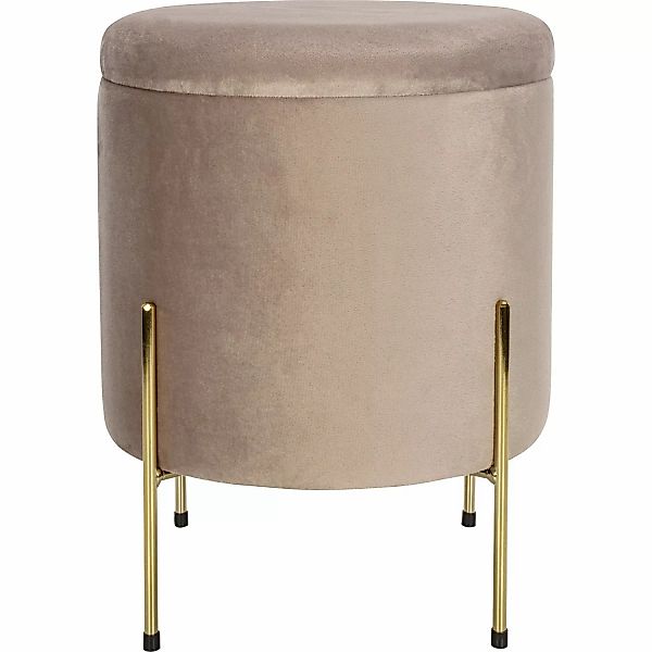 Sitzhocker Modern Antique Ø 34 cm H: 45 cm Beige günstig online kaufen