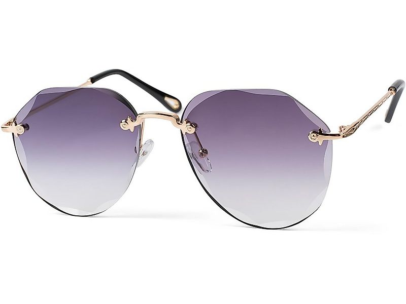 styleBREAKER Sonnenbrille Rahmenlose Piloten Sonnenbrille mit Diamant Schli günstig online kaufen
