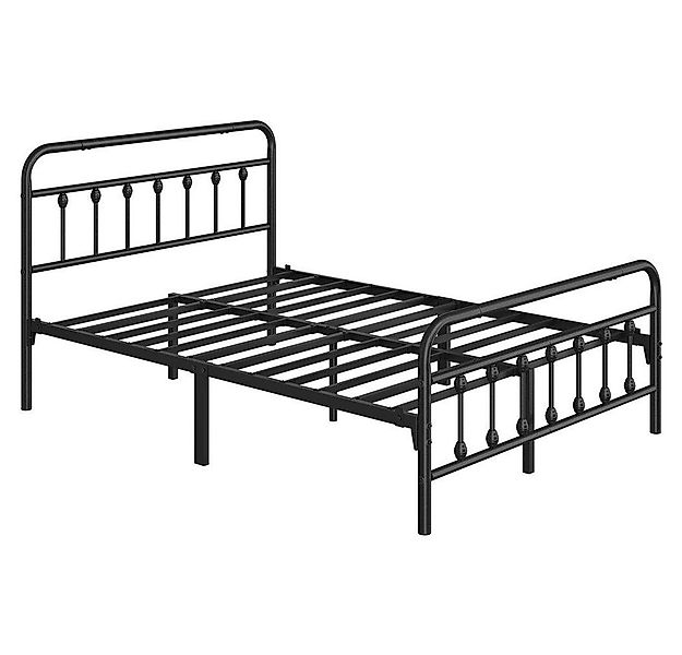 Yaheetech Bettgestell Metallbett, Metall Bettrahmen mit Kopfteil günstig online kaufen