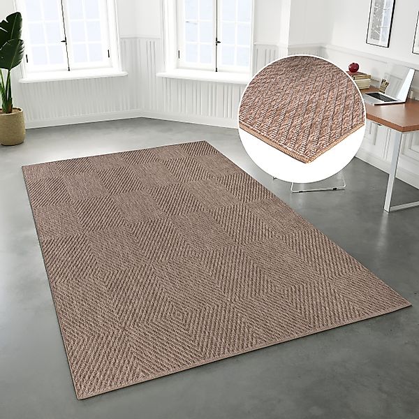 my home Teppich "Elsa, In- und Outdoor geeignet" rechteckig 3 mm Höhe Sisal günstig online kaufen