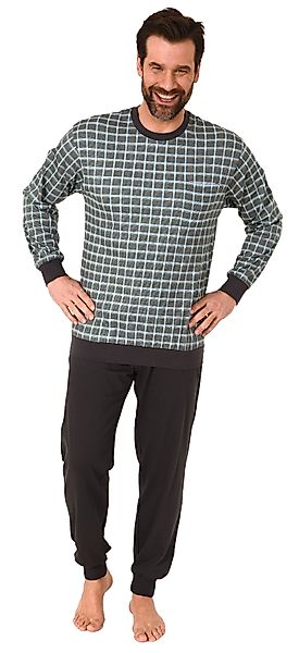 Normann Pyjama Herren Schlafanzug mit Bündchen günstig online kaufen