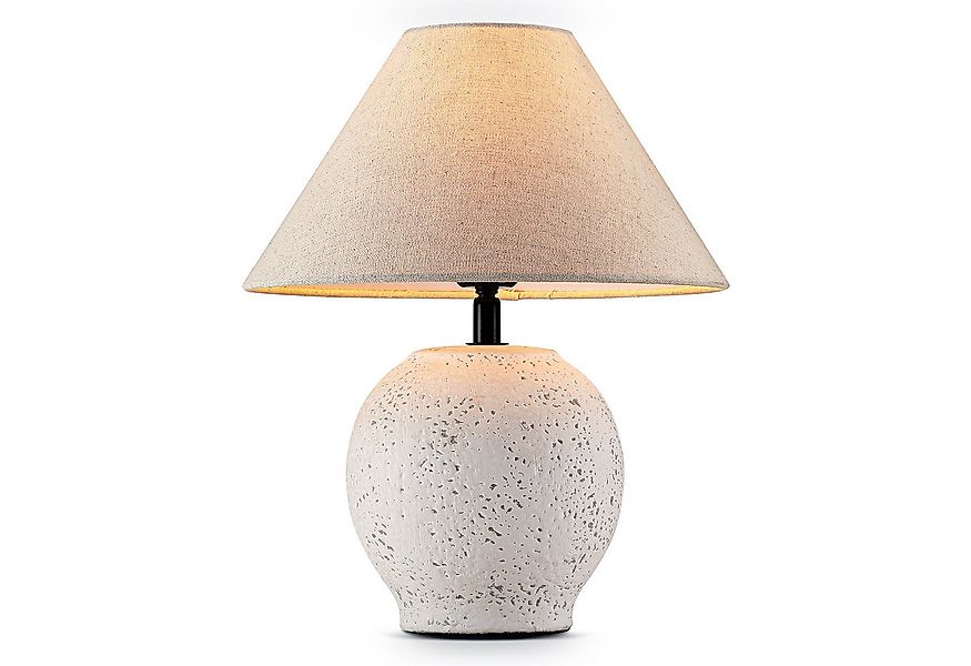 STANBOW Tischleuchte Tischlampe mit Keramikfuß, Nachttischlampe, Schlaf-/Wo günstig online kaufen