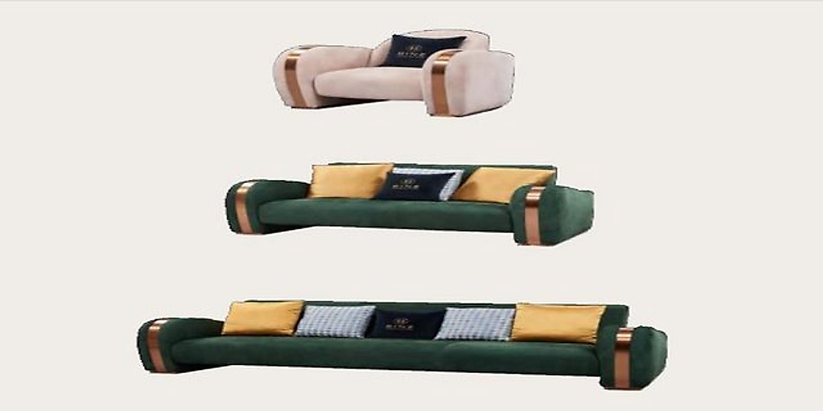 JVmoebel Sofa Luxus Möbel Sofagarnitur Couch Sofa Polster Couchtisch Sofas günstig online kaufen