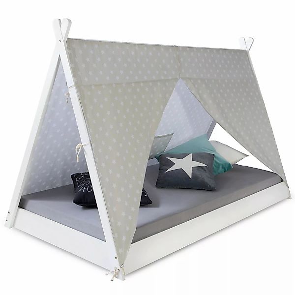Homestyle4u Kinderbett 90 x 200 cm mit Lattenrost und Matratze in Weiß 2084 günstig online kaufen