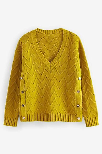 Next V-Ausschnitt-Pullover Premium-Pullover mit V-Ausschnitt und Ziernähten günstig online kaufen