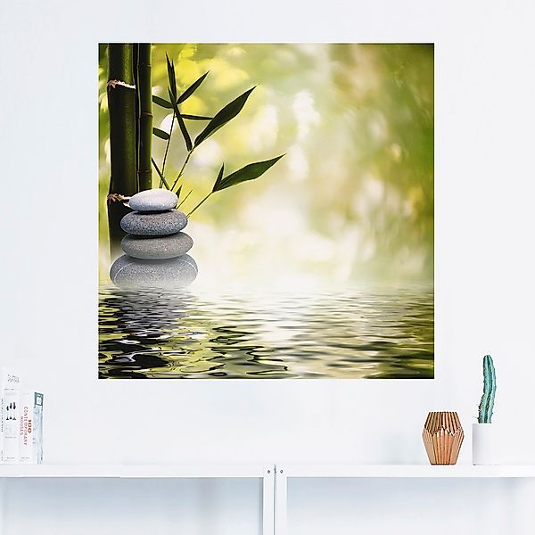 Artland Wandbild "Asiatische Spa Steine", Spa, (1 St.), als Alubild, Outdoo günstig online kaufen