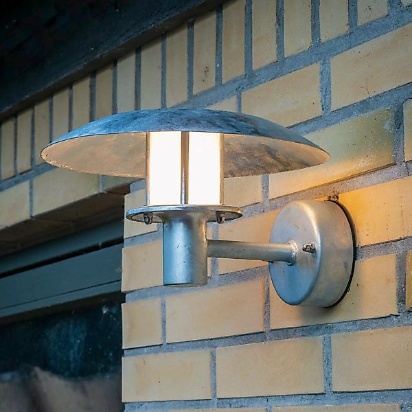 Dyberg Larsen Außenwandlampe Randers, galvanisiert, Ø 25 cm günstig online kaufen