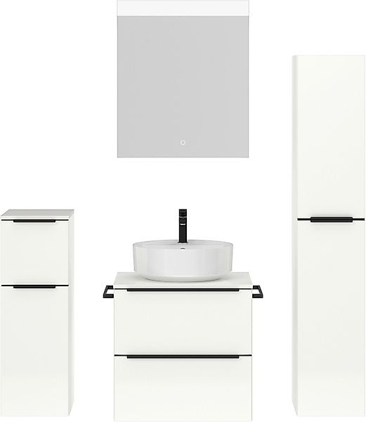 nobilia® Badmöbel-Set »Alvene« vormontiert, mit Soft-Close, 4 Stk. tlg. Hoc günstig online kaufen
