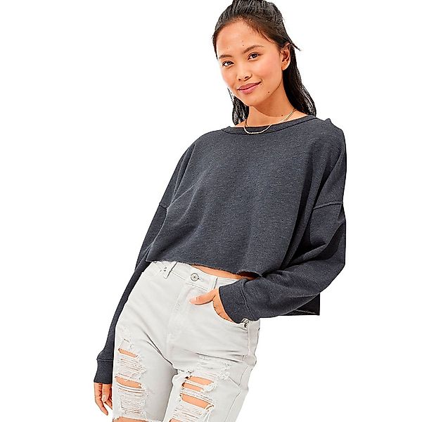 American Eagle Fleece Cropped Sweatshirt M Washed Black günstig online kaufen