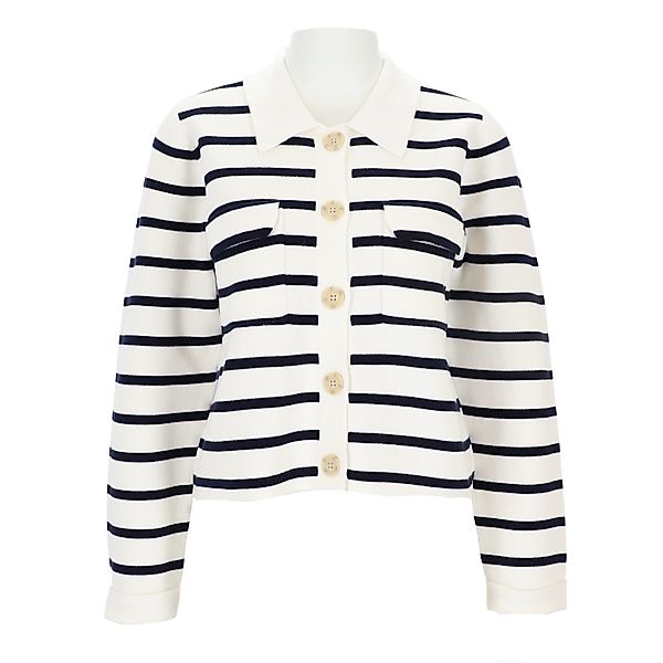 halsüberkopf Accessoires Strickjacke Streifen mit Polokragen günstig online kaufen