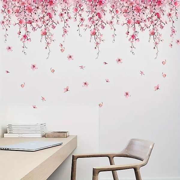 Montegoni Wandsticker Kirschblüten Wandtattoo Rosa Blume günstig online kaufen