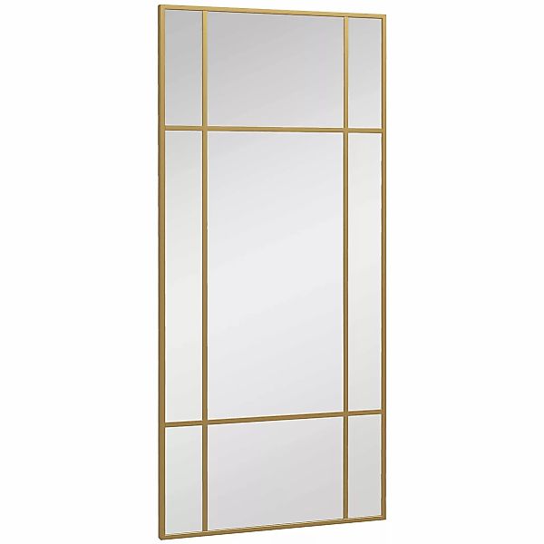 HOMCOM Wandspiegel 110 x 50 cm dekorativer Spiegel mit Metallrahmen, rechte günstig online kaufen