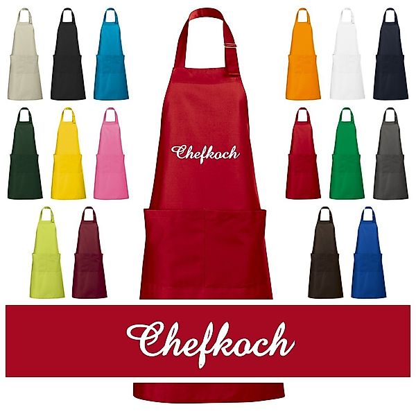 Schnoschi Kochschürze Hochwertige Küchenschürze mit Chefkoch günstig online kaufen
