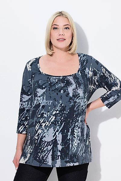 Ulla Popken T-Shirt Shirt A-Linie Zierfalten günstig online kaufen