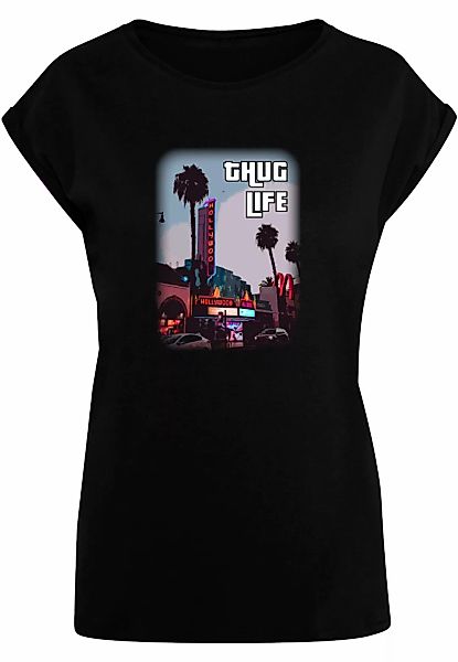 Merchcode T-Shirt "Merchcode Damen Ladies Grand Thug Life Extended Shoulder günstig online kaufen